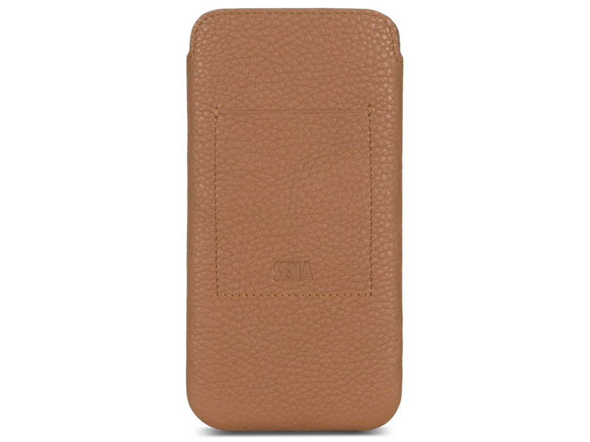 Sena Ultraslim Wallet Sleeve Bruin Leer - iPhone 13 hoesje