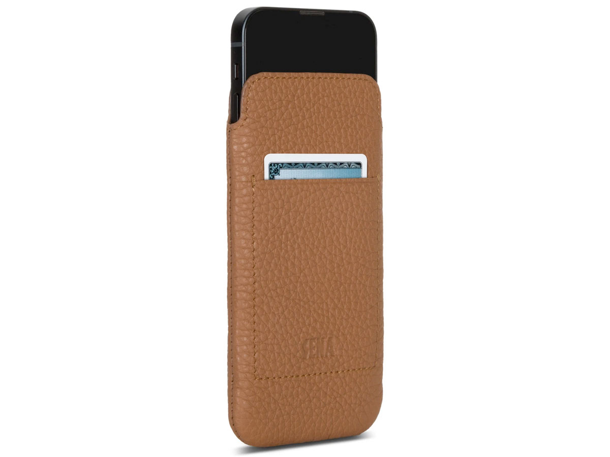 Sena Ultraslim Wallet Sleeve Bruin Leer - iPhone 13 hoesje