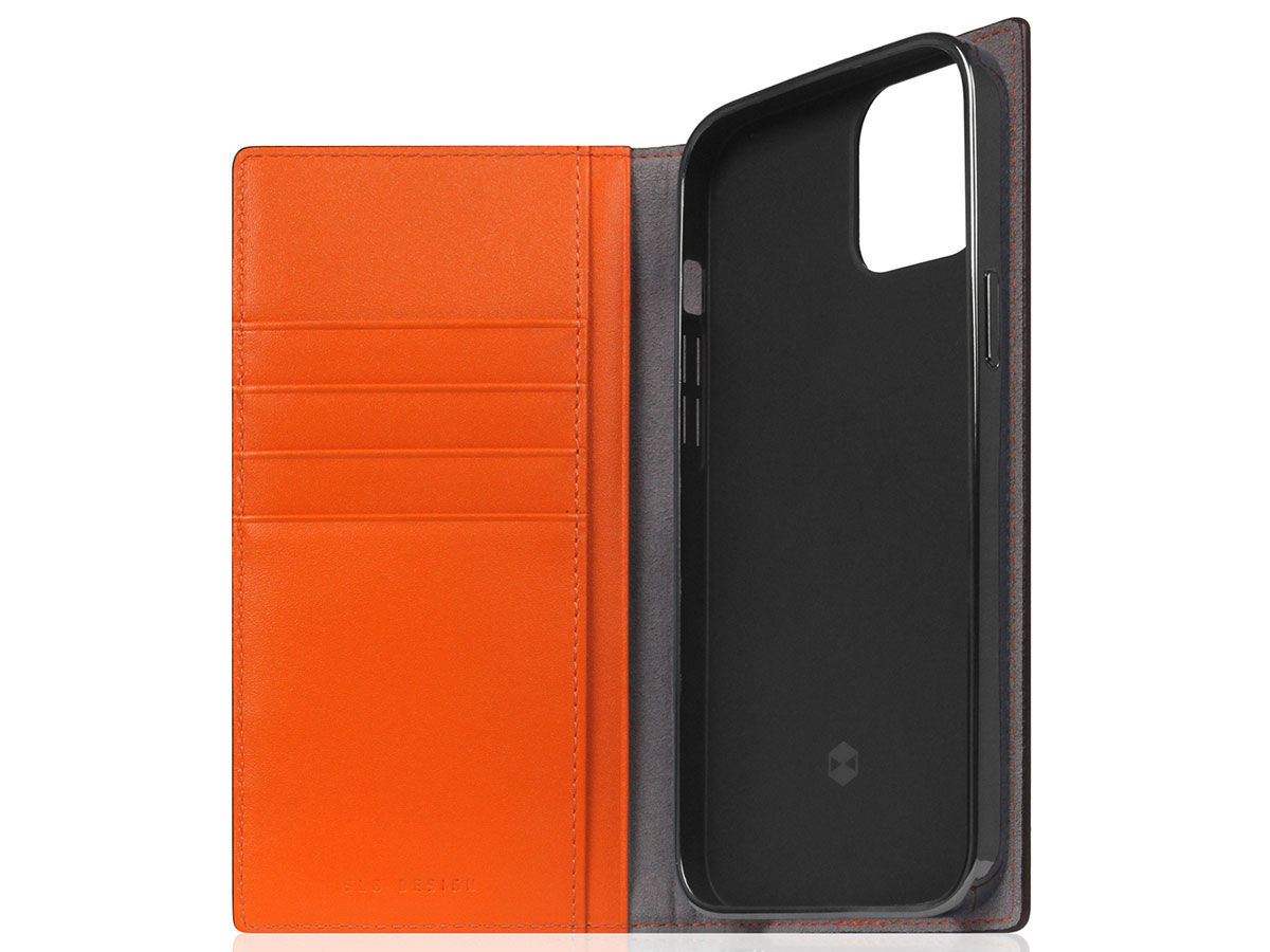 SLG Design D5 CSL Italiaans Kalfsleer Oranje - iPhone 13 hoesje