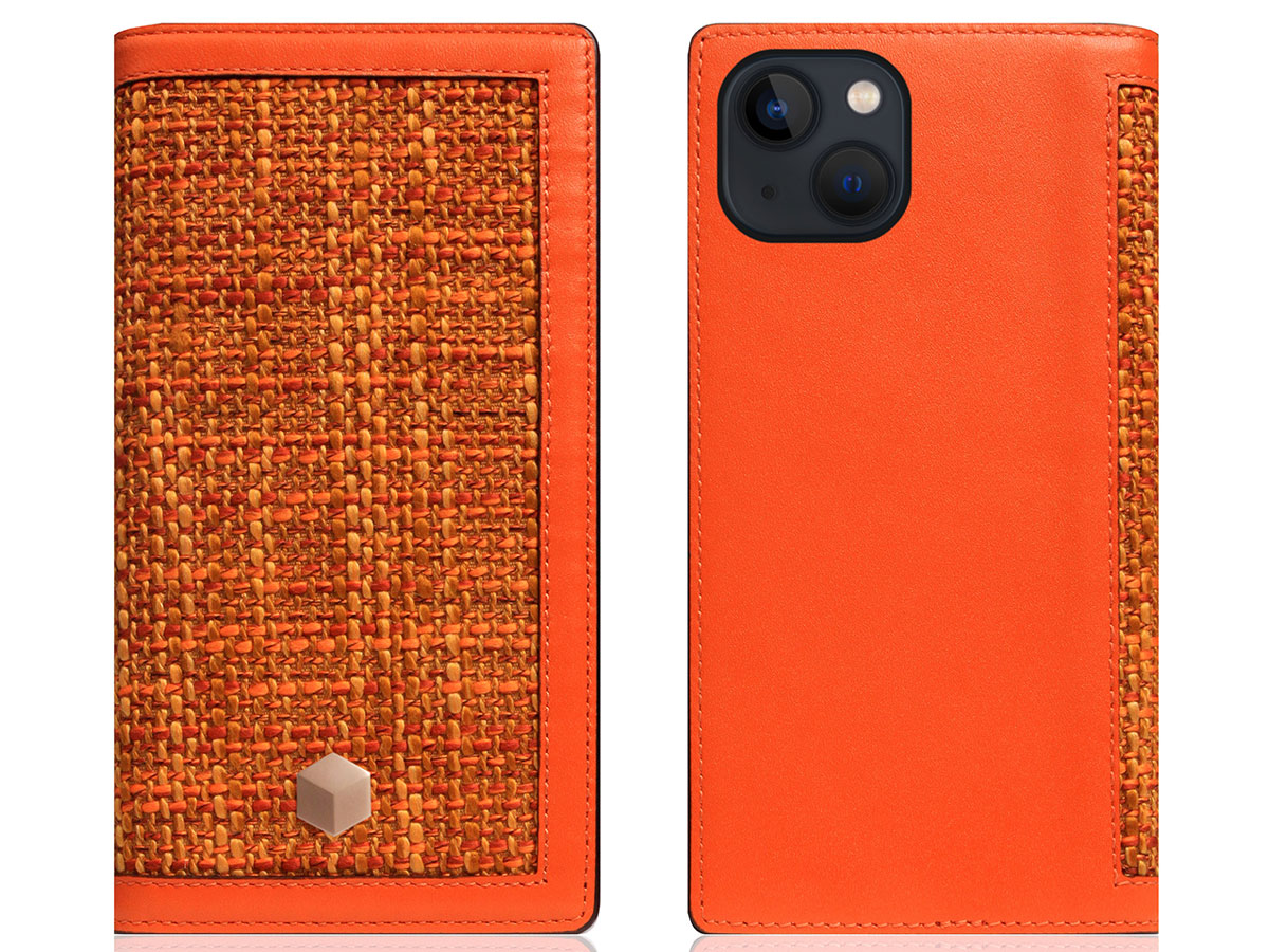 SLG Design D5 CSL Italiaans Kalfsleer Oranje - iPhone 13 hoesje