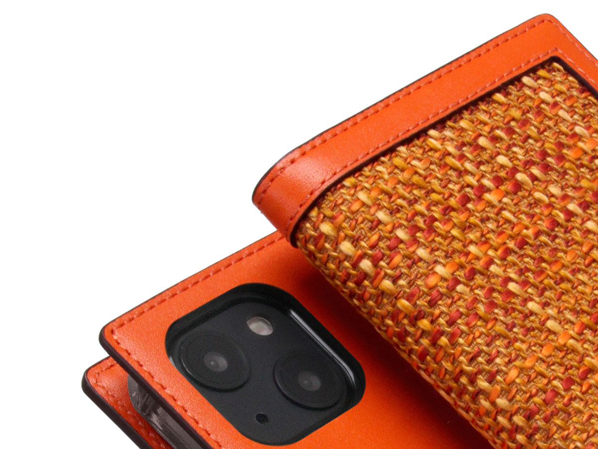 SLG Design D5 CSL Italiaans Kalfsleer Oranje - iPhone 13 hoesje