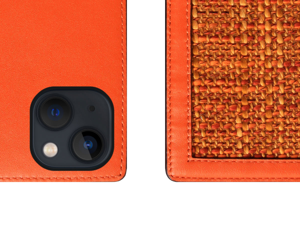 SLG Design D5 CSL Italiaans Kalfsleer Oranje - iPhone 13 hoesje