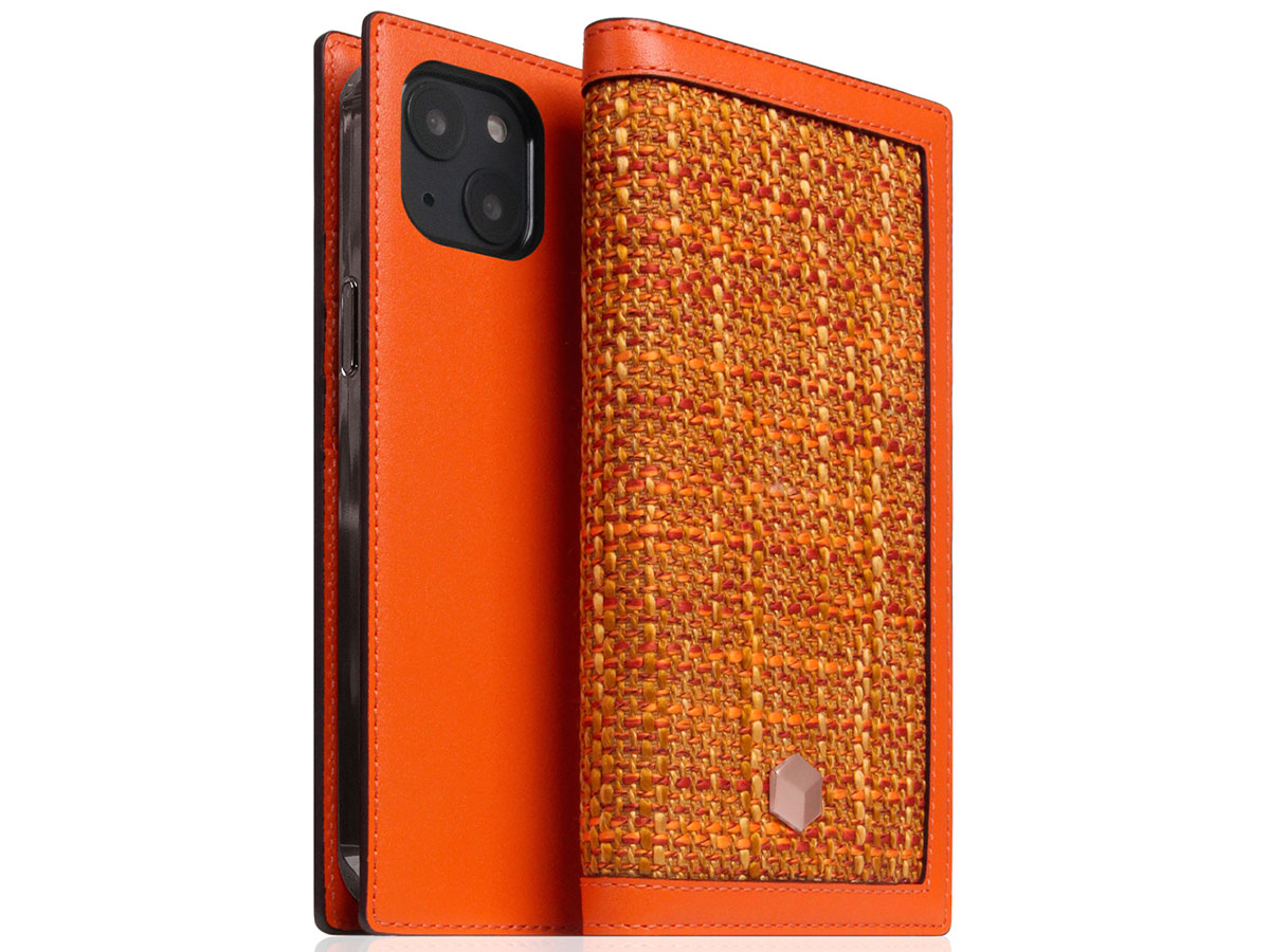 SLG Design D5 CSL Italiaans Kalfsleer Oranje - iPhone 13 hoesje