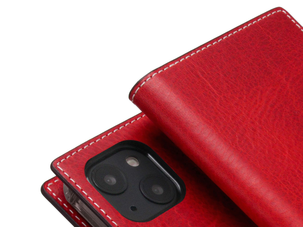 SLG Design D7 Italian Wax Leer Rood - iPhone 13 hoesje