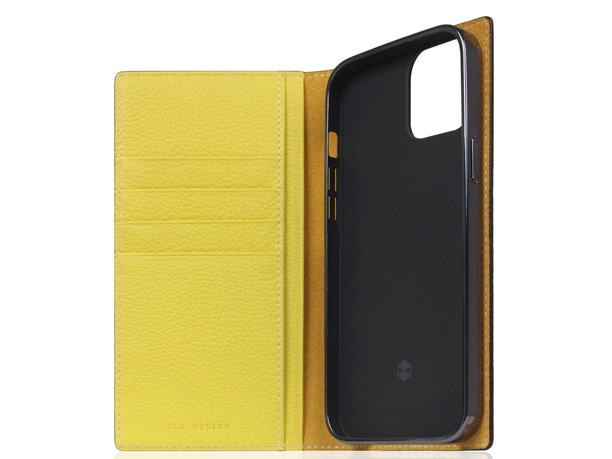 SLG Design D8 Folio Leer Lemon - iPhone 13 hoesje