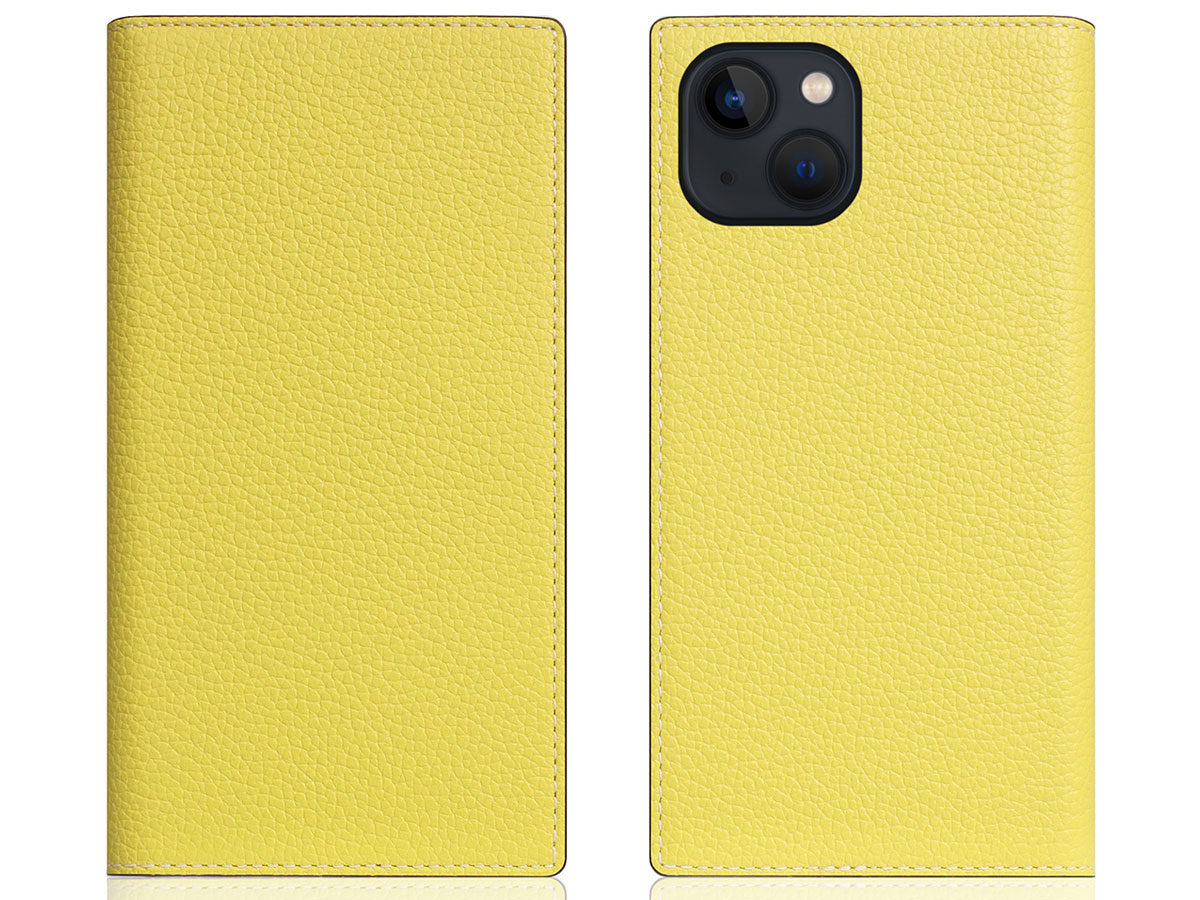 SLG Design D8 Folio Leer Lemon - iPhone 13 hoesje