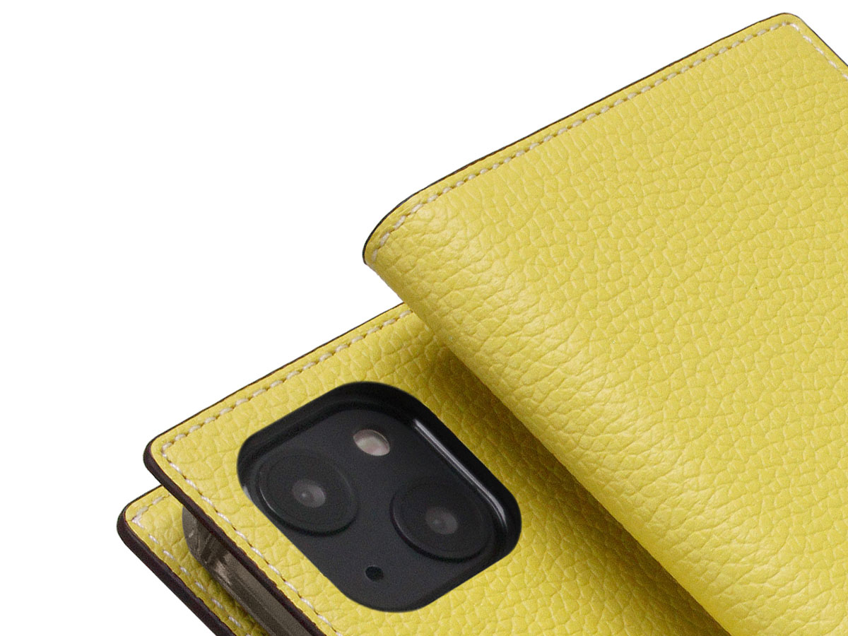 SLG Design D8 Folio Leer Lemon - iPhone 13 hoesje