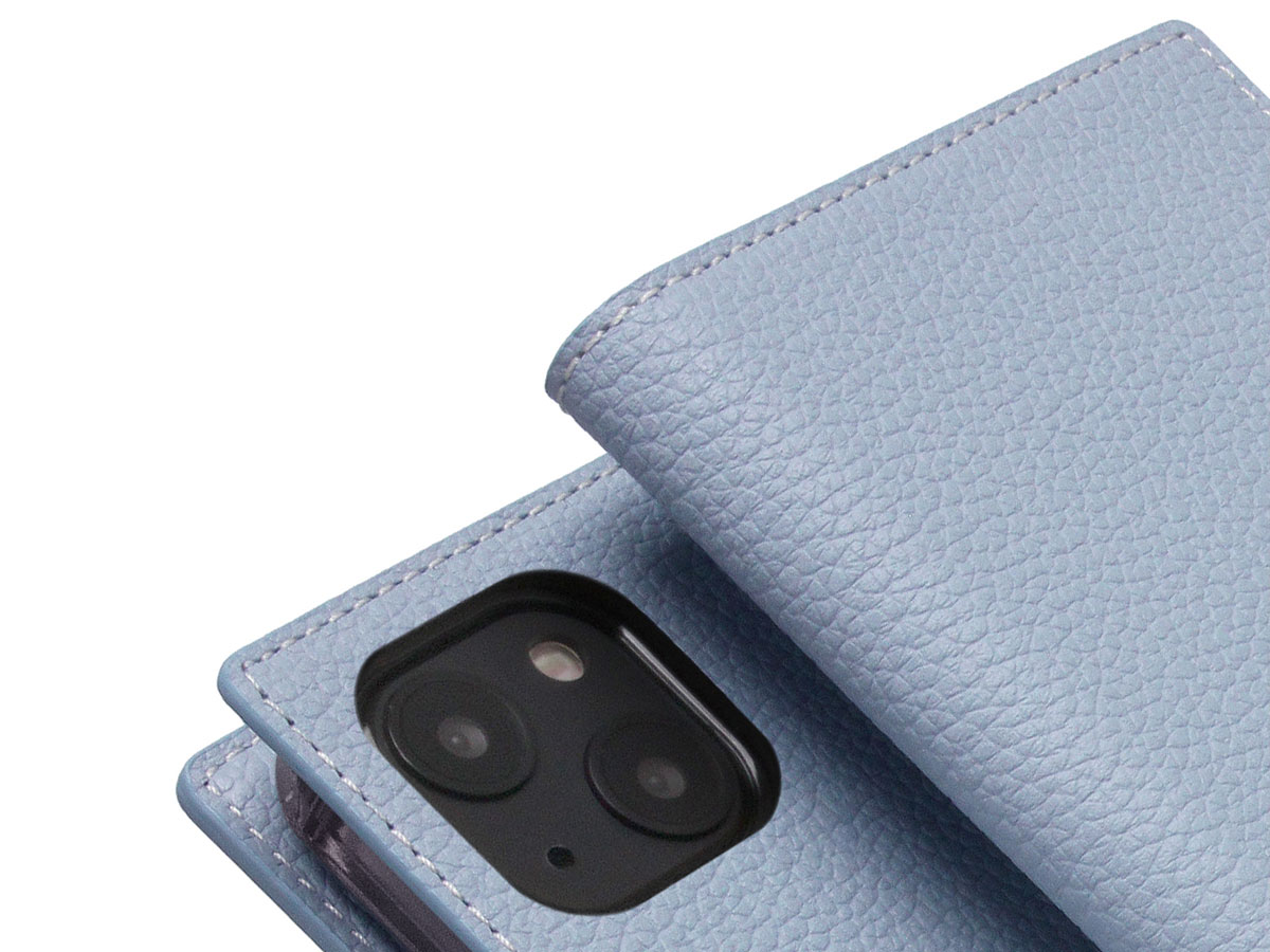 SLG Design D8 Folio Leer Powder Blue - iPhone 13 hoesje