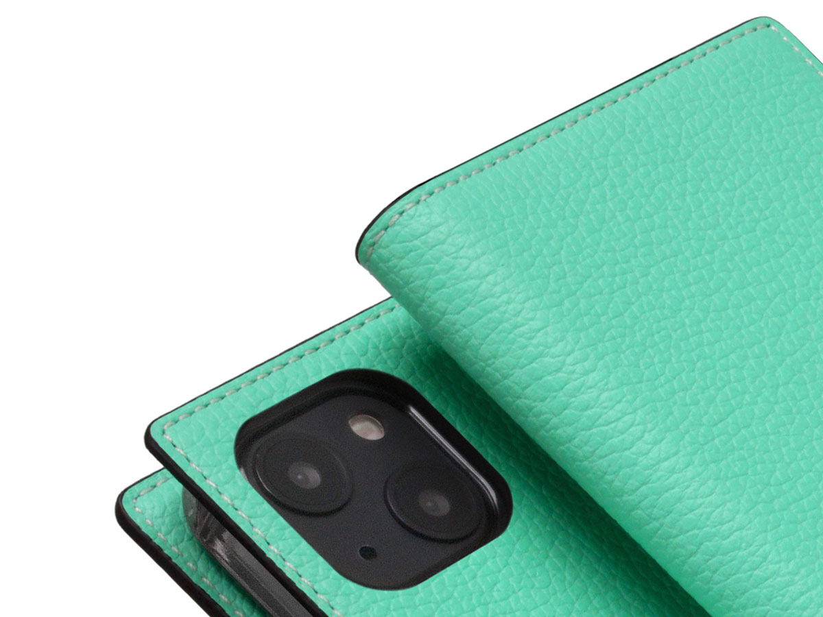 SLG Design D8 Folio Leer Teal - iPhone 13 hoesje