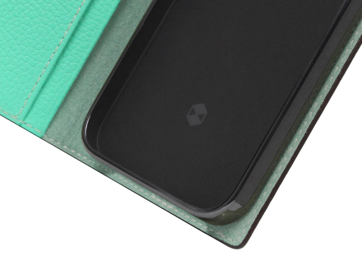 SLG Design D8 Folio Leer Teal - iPhone 13 hoesje