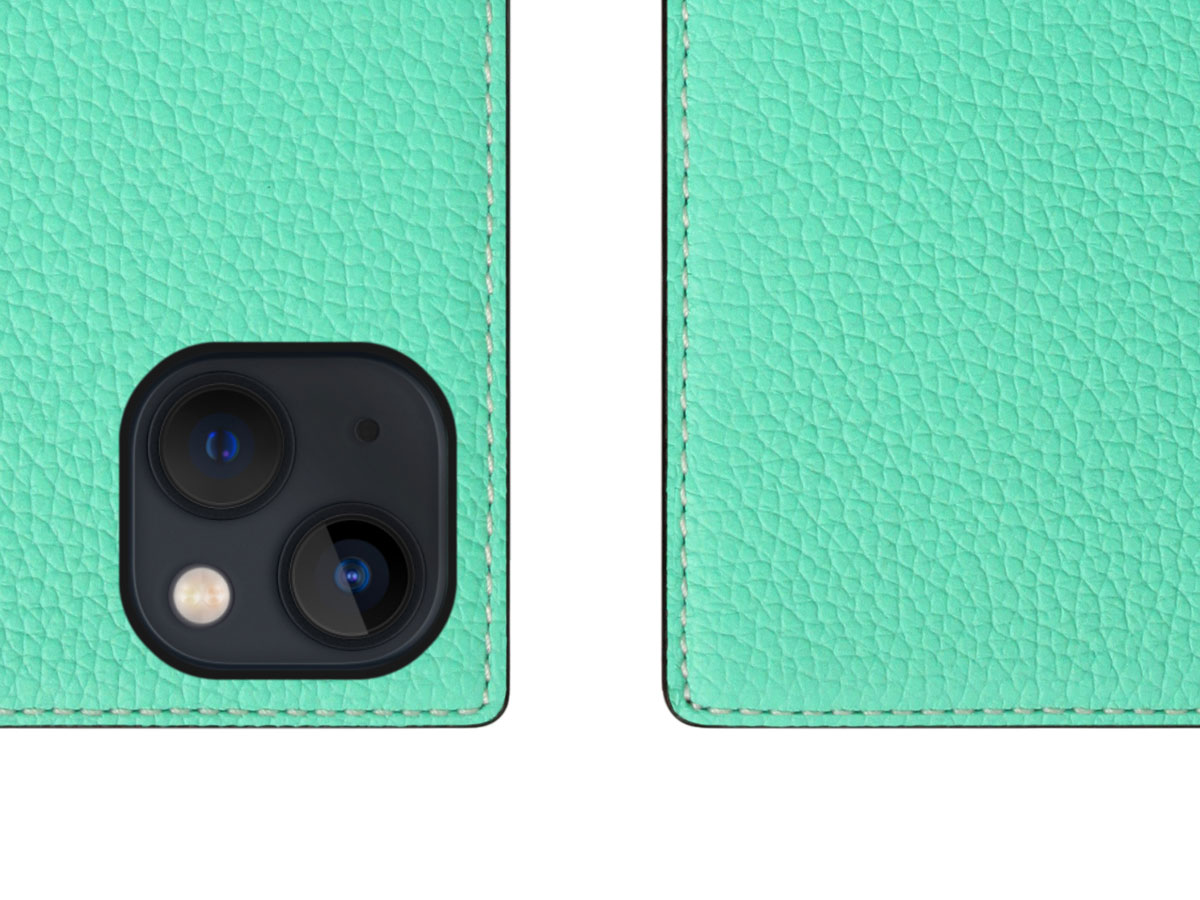 SLG Design D8 Folio Leer Teal - iPhone 13 hoesje