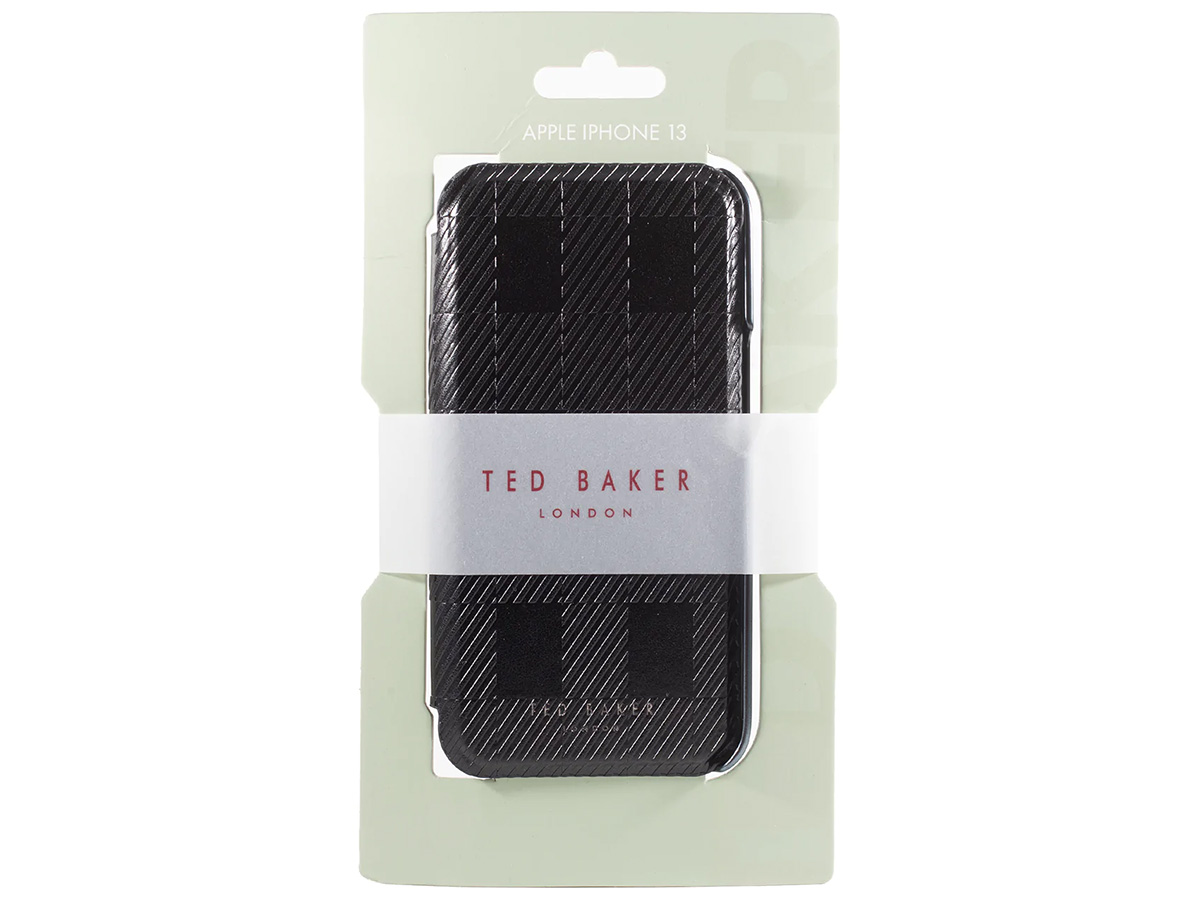 Ted Baker House Check Card Folio Case - iPhone 13 Hoesje