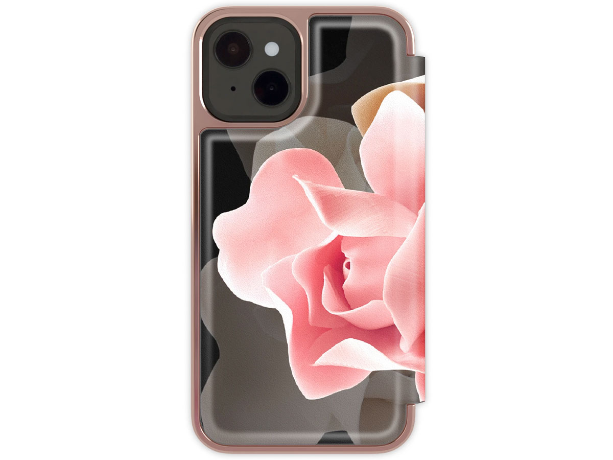 Ted Baker Porcelain Rose Mirror Folio Case - iPhone 13 hoesje