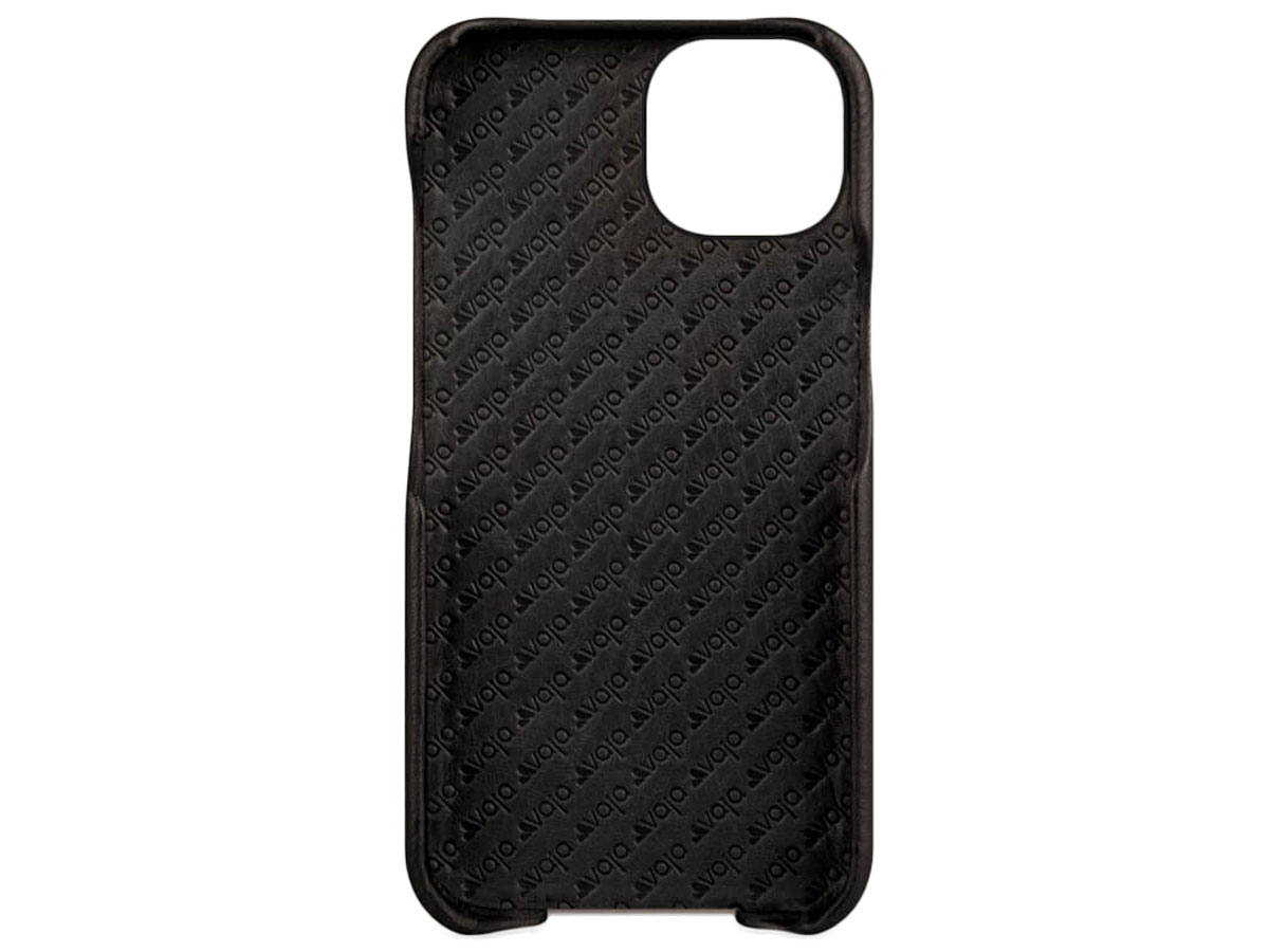 Vaja Grip Leather MagSafe Case Zwart - iPhone 13 Hoesje Leer