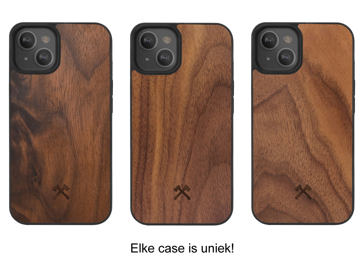 Woodcessories MagSafe Case Walnut - iPhone 13 hoesje van Hout