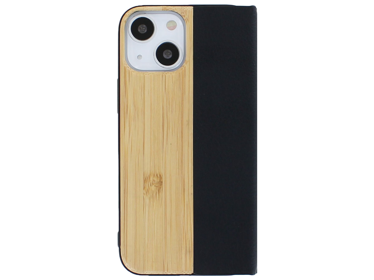 Wooden Bookcase Bamboo - Houten iPhone 13 Mini hoesje
