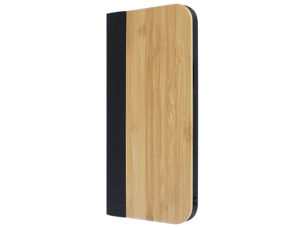 Wooden Bookcase Bamboo - Houten iPhone 13 Mini hoesje