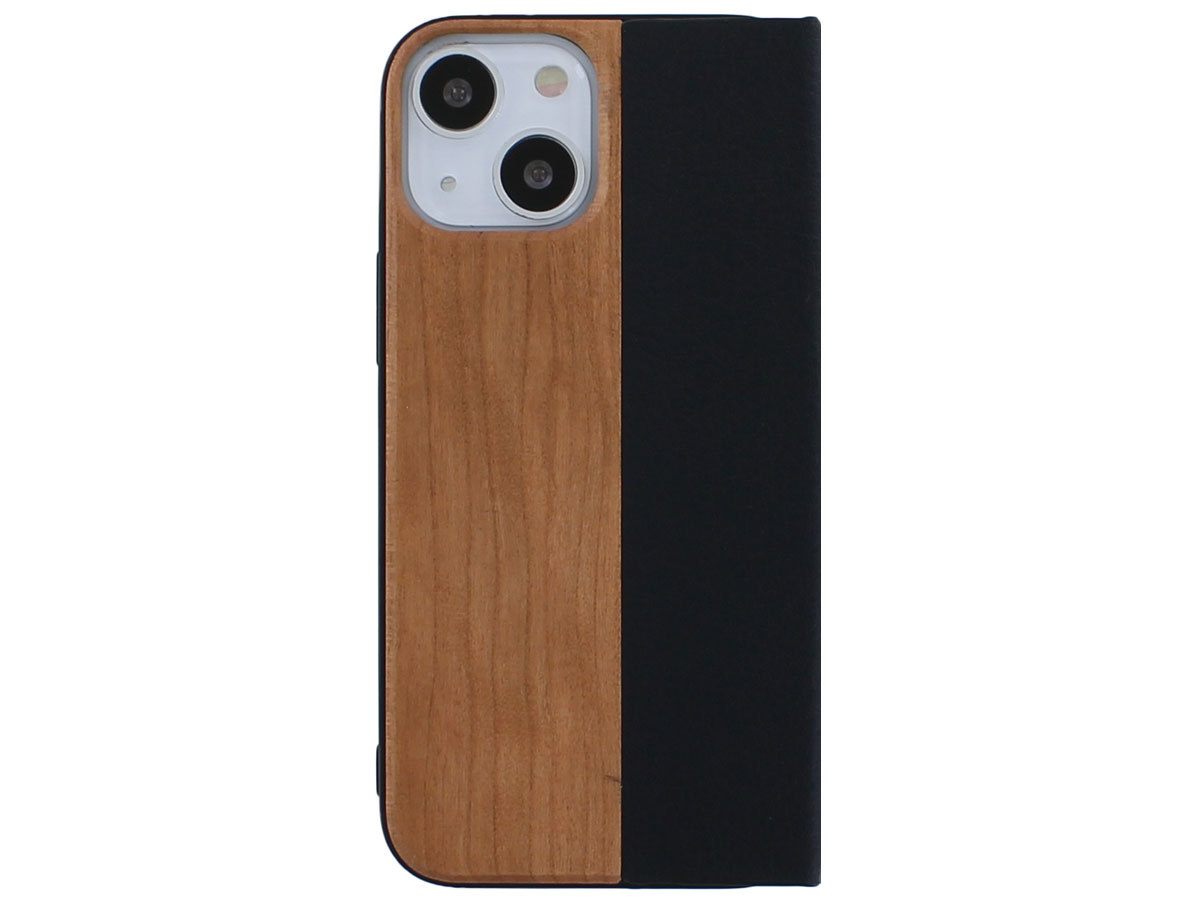 Wooden Bookcase Cherry - Houten iPhone 13 Mini hoesje