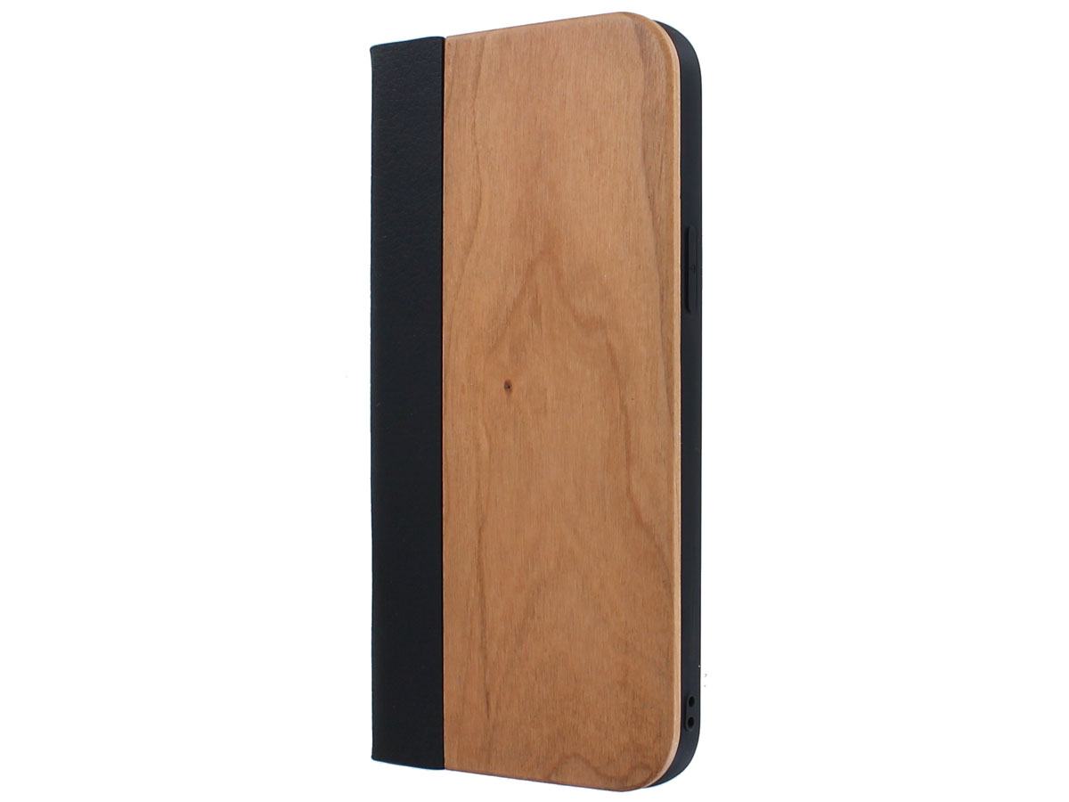 Wooden Bookcase Cherry - Houten iPhone 13 Mini hoesje