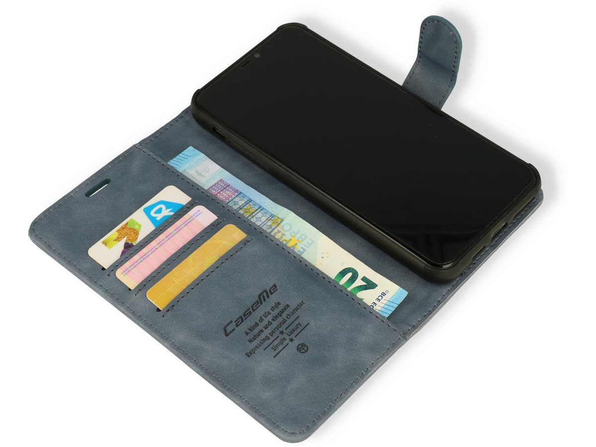 CaseMe 2in1 Magnetic Bookcase Grijs - iPhone 13 Mini Hoesje