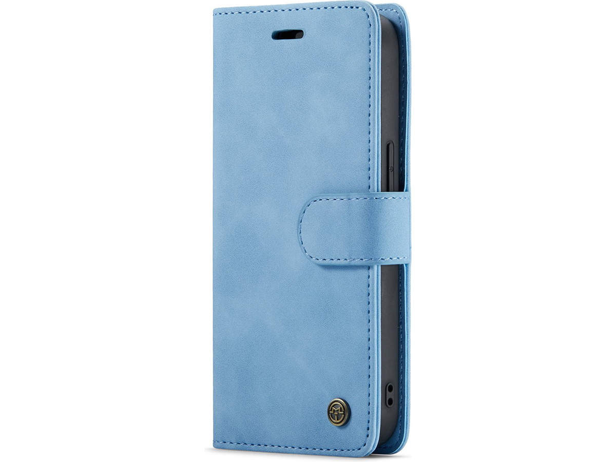 CaseMe 2in1 Magnetic Bookcase Lichtblauw - iPhone 13 Mini Hoesje