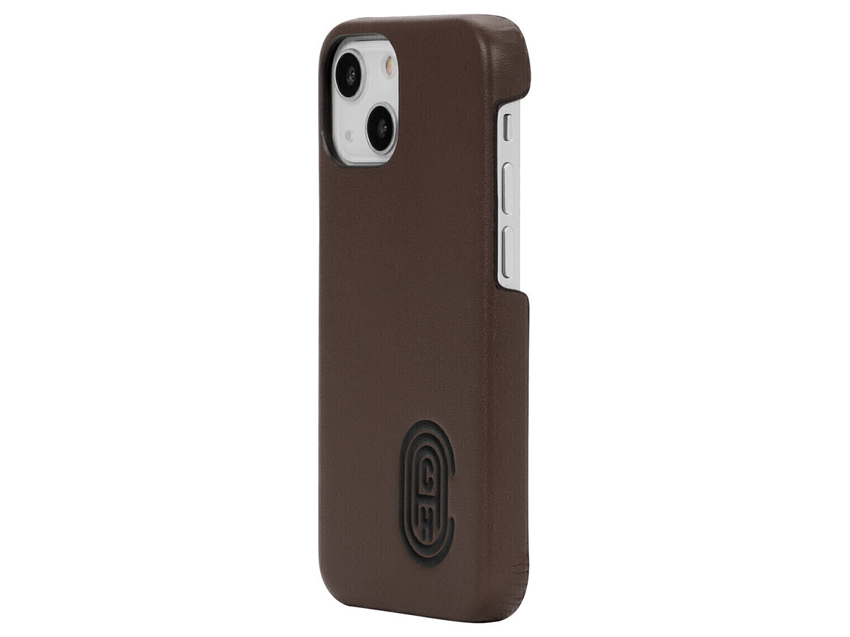 Coach Leather Slim Wrap MagSafe Case Saddle - iPhone 13 Mini/12 Mini Hoesje