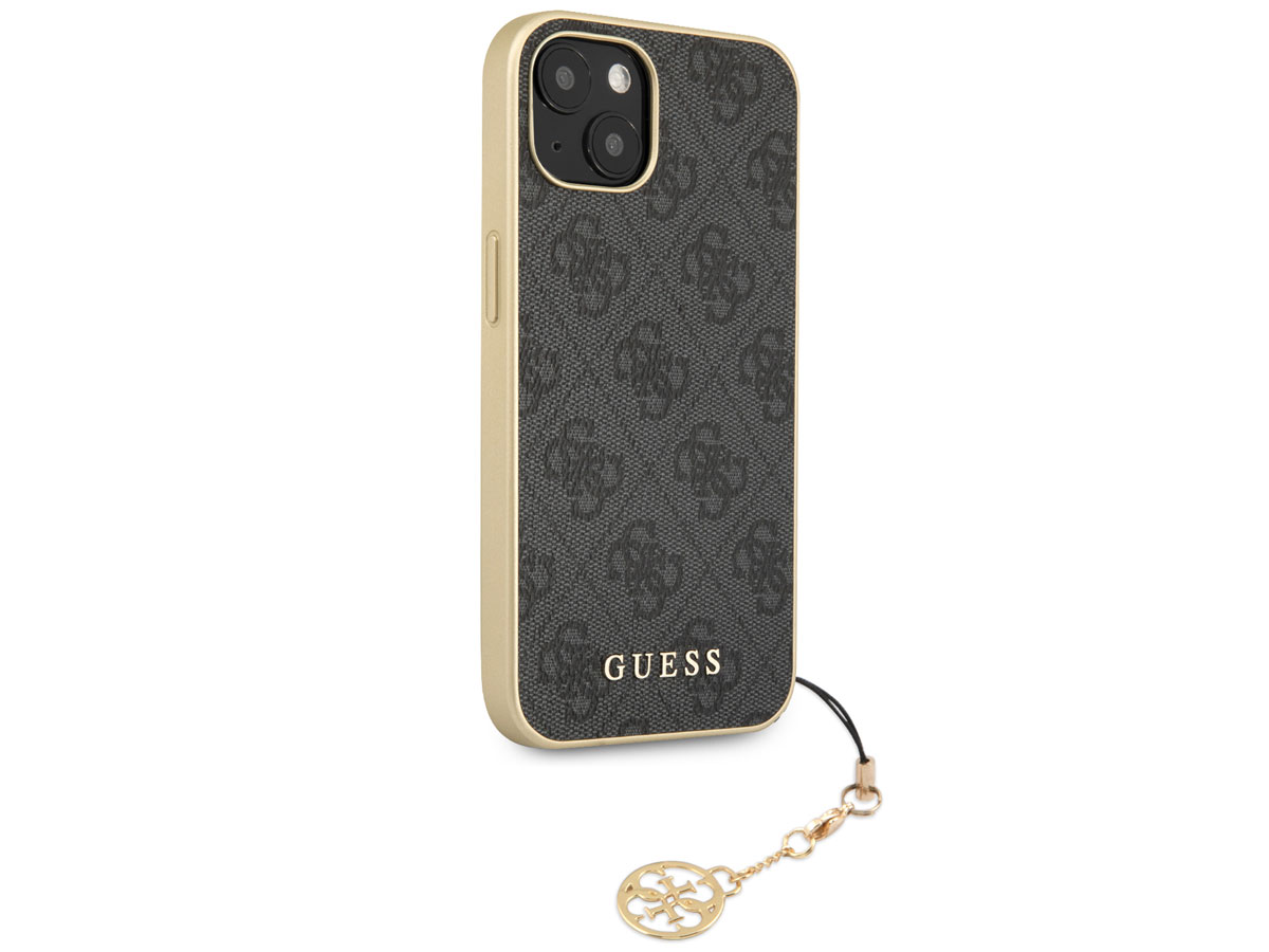 Guess 4G Monogram Charm Case Grijs - iPhone 13 Mini hoesje