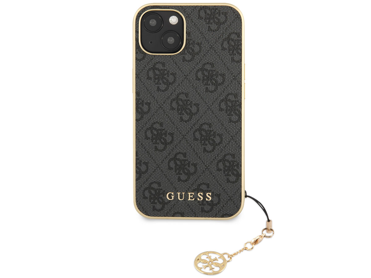 Guess 4G Monogram Charm Case Grijs - iPhone 13 Mini hoesje