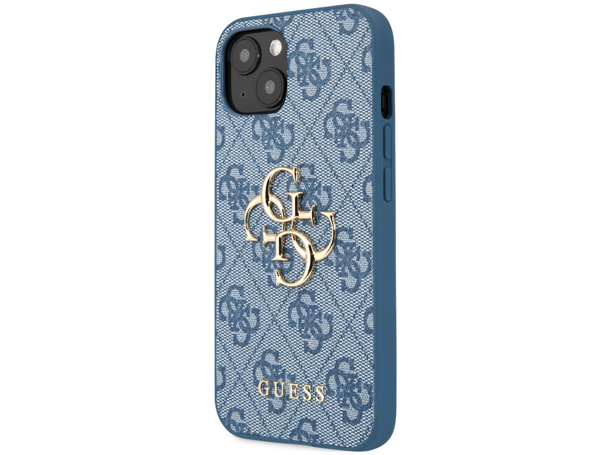 Guess Big 4G Monogram Case Blauw - iPhone 13 Mini hoesje