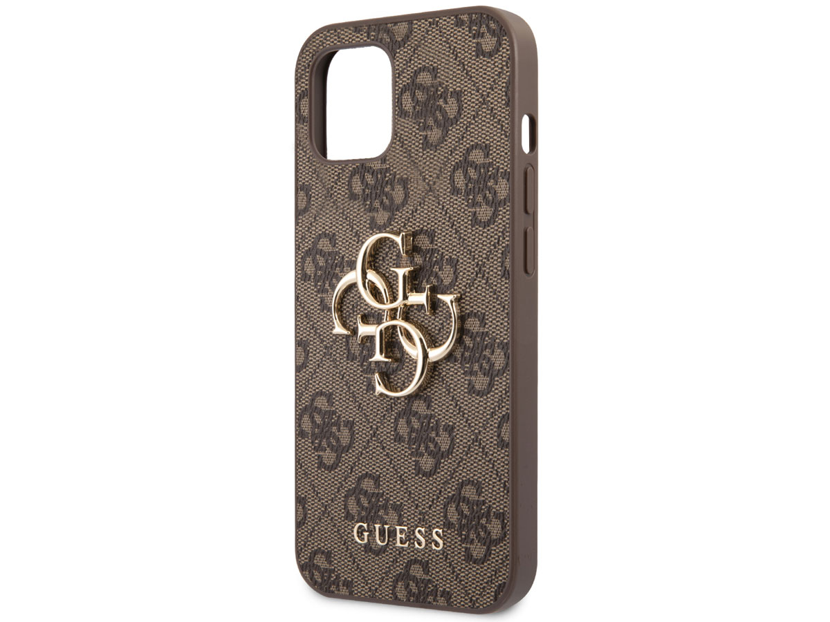 Guess Big 4G Monogram Case Bruin - iPhone 13 Mini hoesje