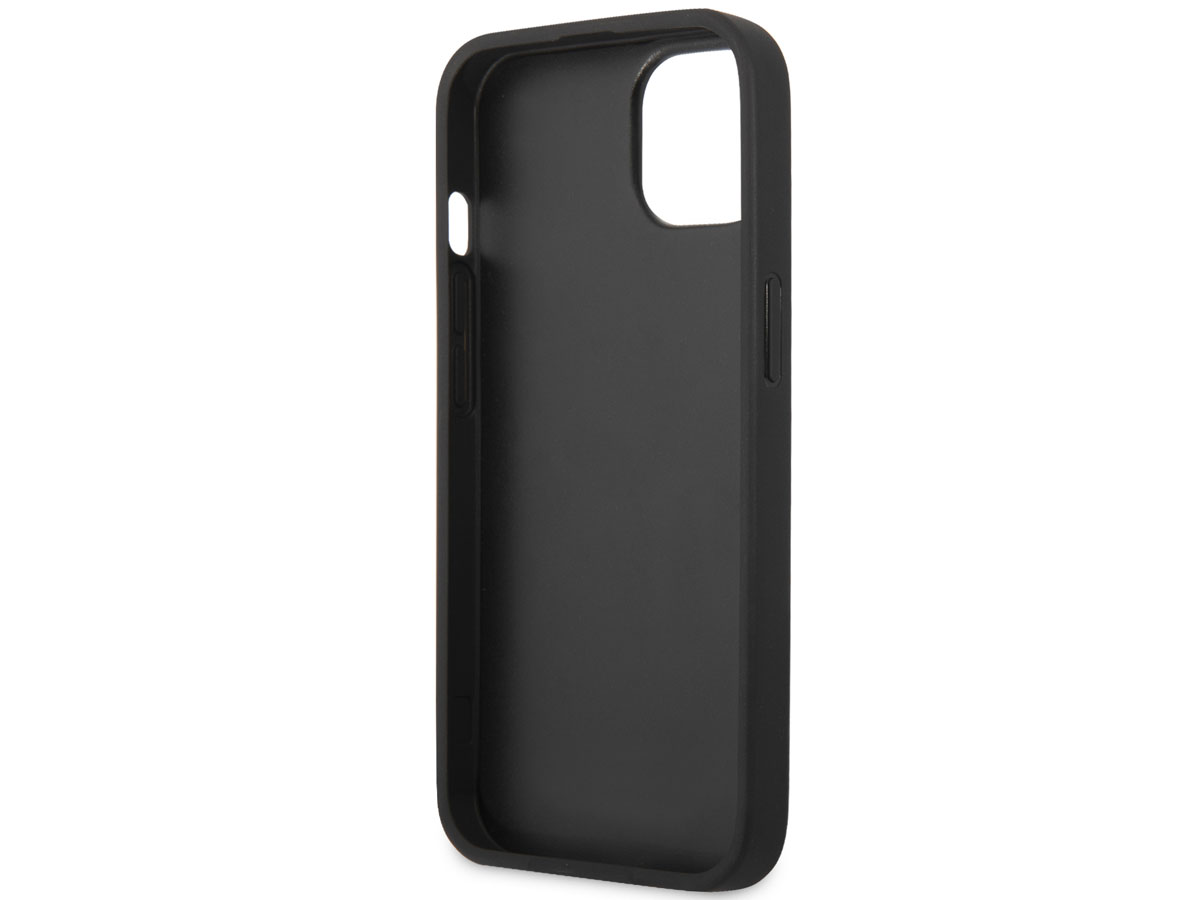 Guess Black Croco Case Zwart - iPhone 13 Mini hoesje