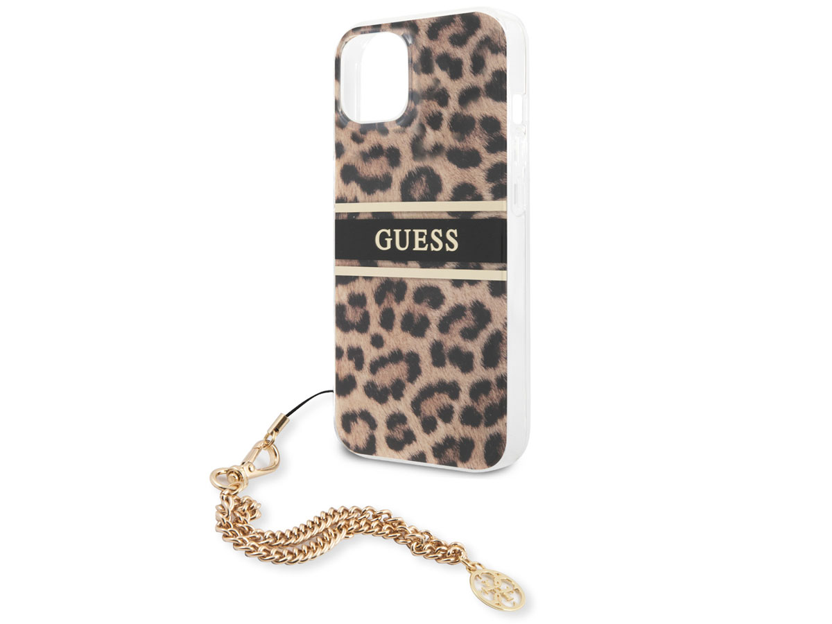 Guess Leopard Charm Case - iPhone 13 Mini hoesje