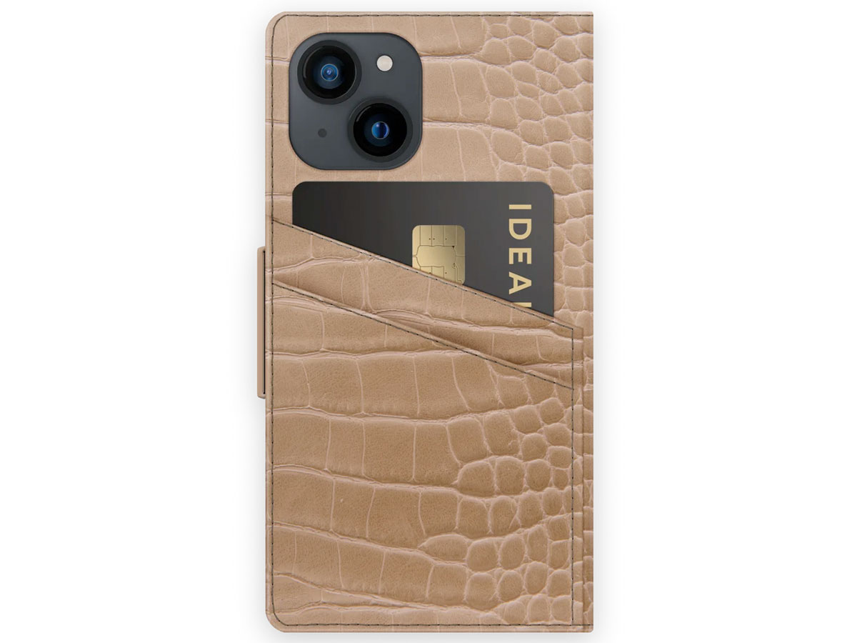 iDeal of Sweden Atelier Wallet Camel Croco - iPhone 13 Mini hoesje