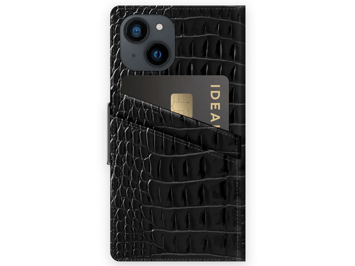 iDeal of Sweden Atelier Wallet Neo Noir Croco - iPhone 13 Mini hoesje