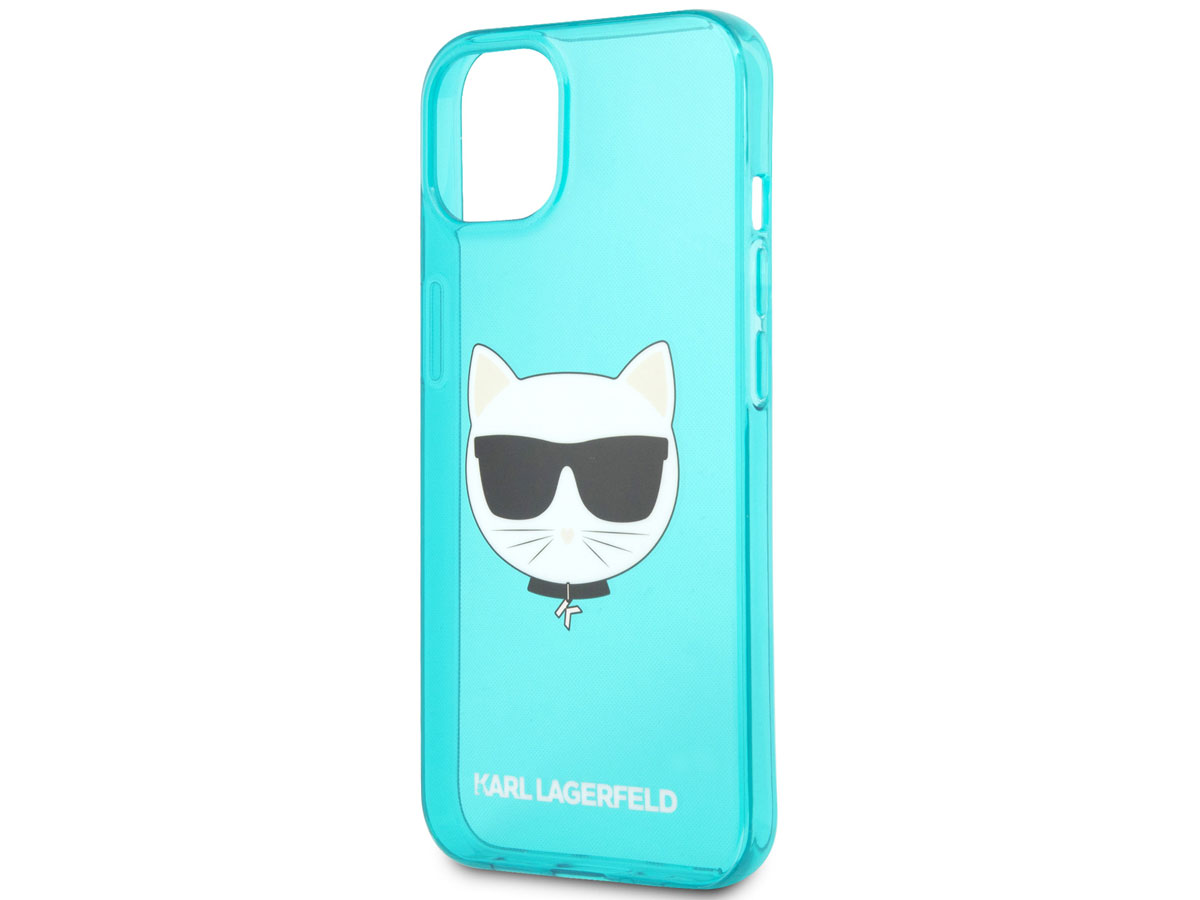 Karl Lagerfeld Choupette Case Blauw - iPhone 13 Mini hoesje