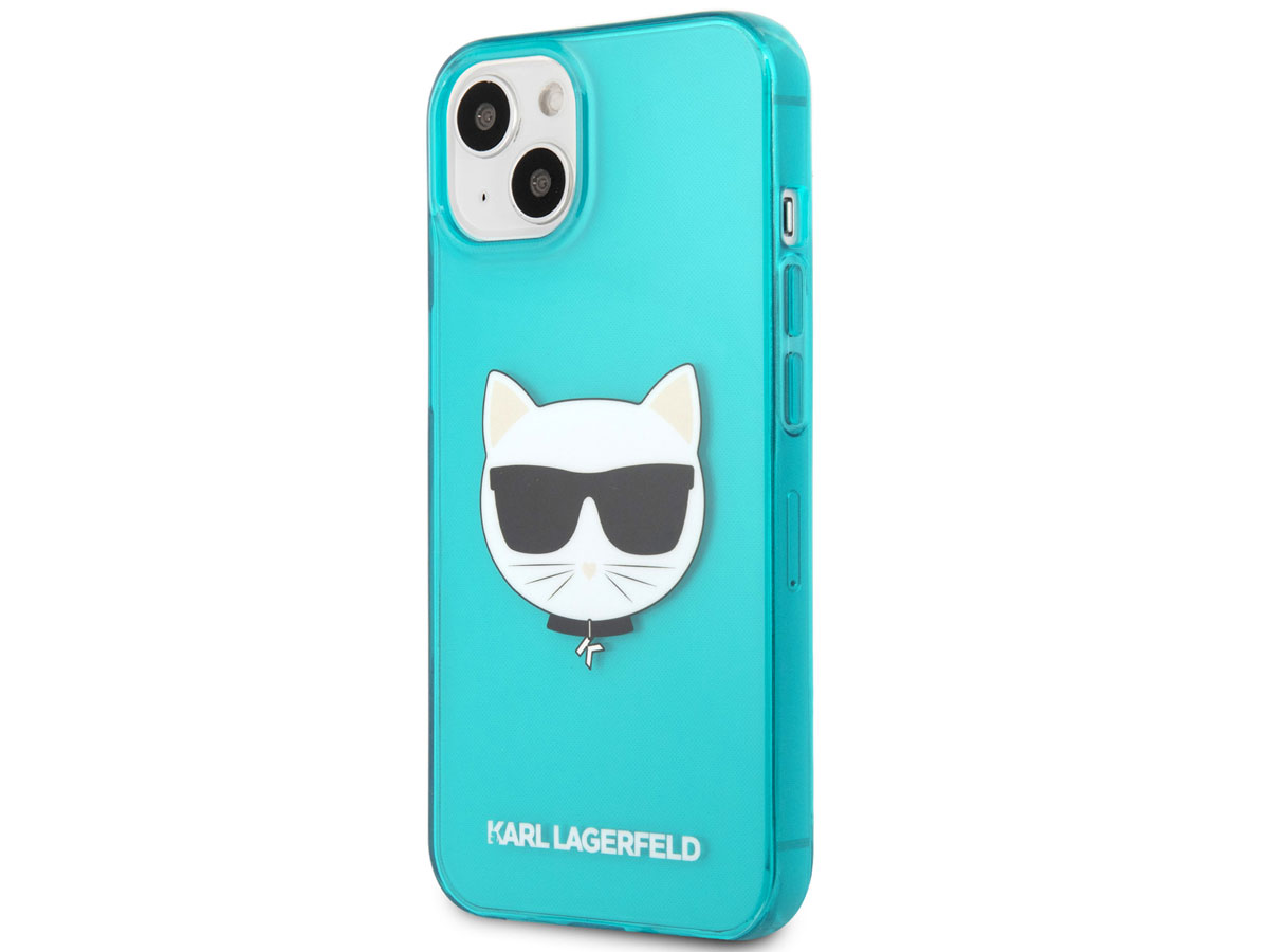 Karl Lagerfeld Choupette Case Blauw - iPhone 13 Mini hoesje