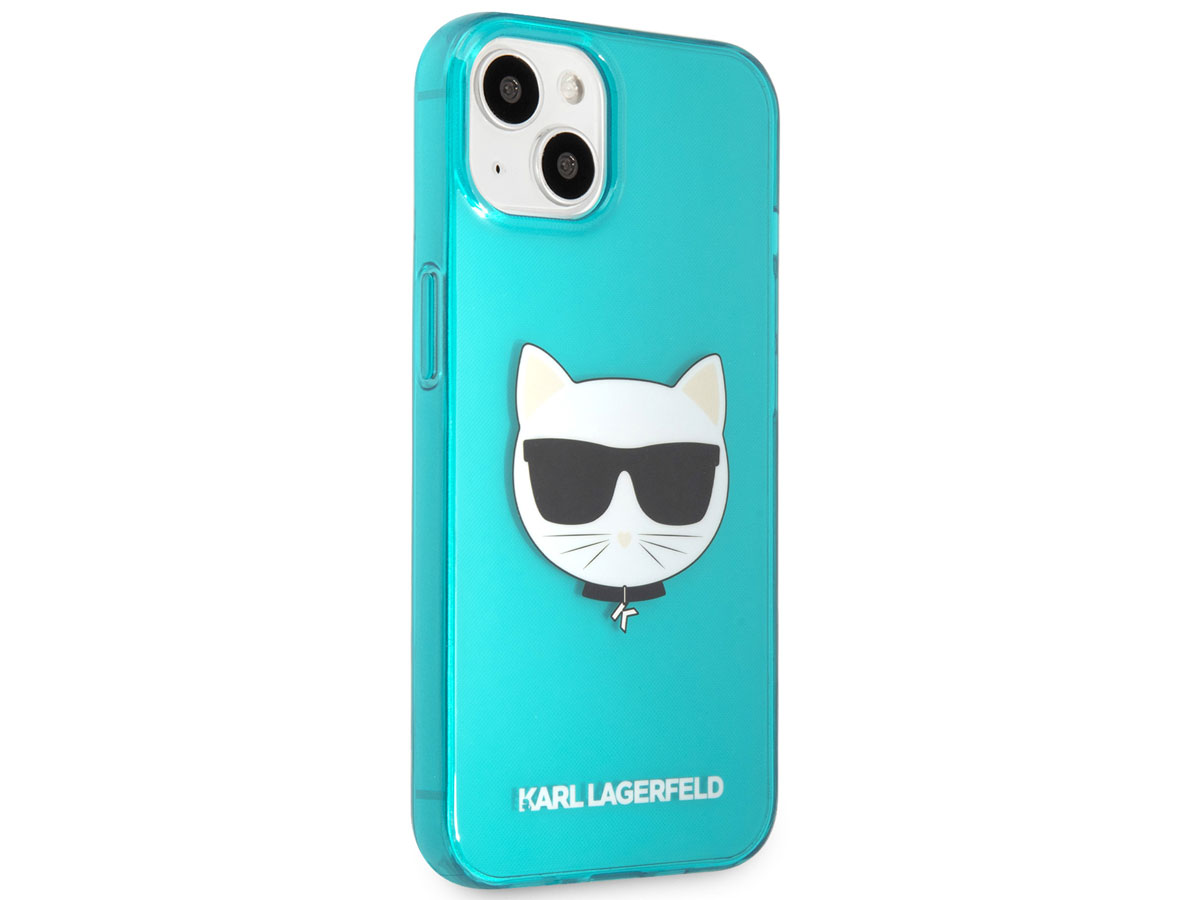 Karl Lagerfeld Choupette Case Blauw - iPhone 13 Mini hoesje