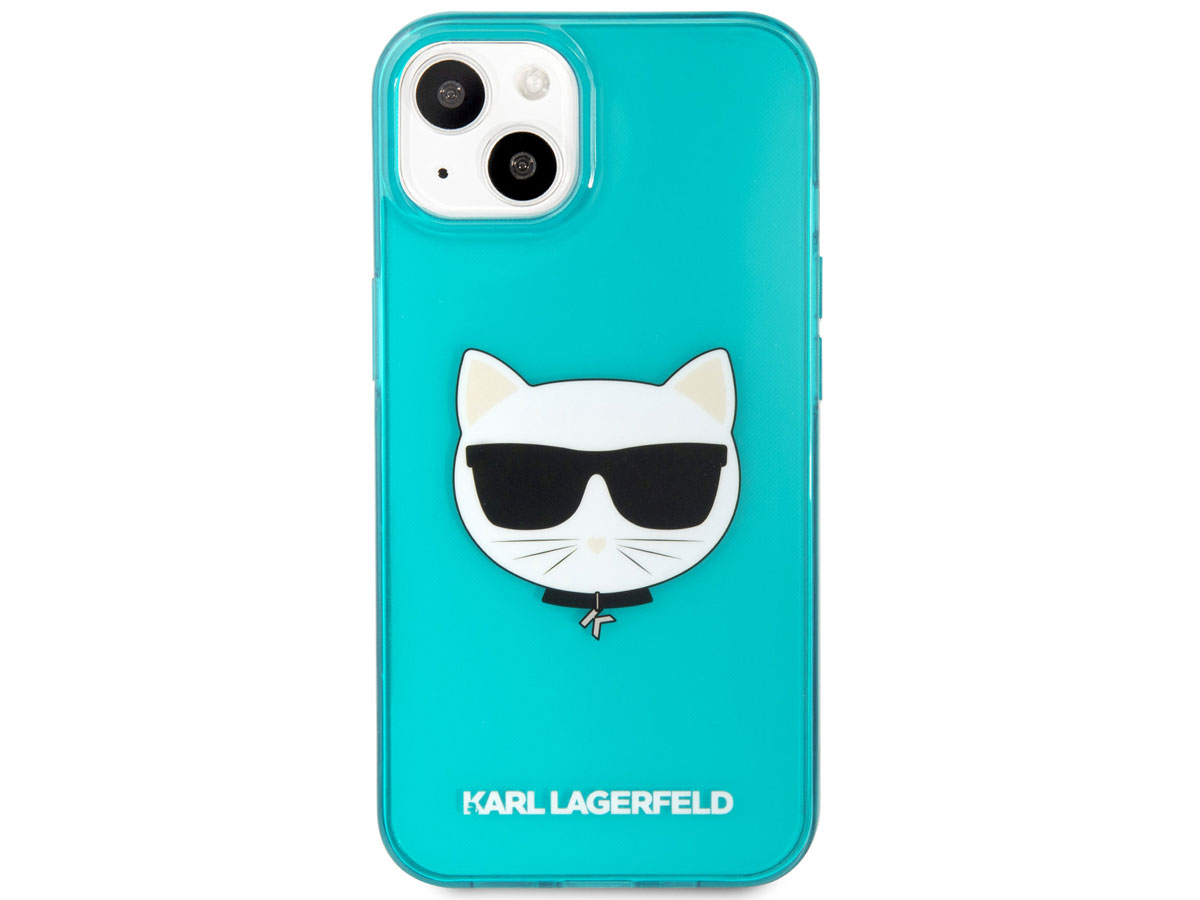 Karl Lagerfeld Choupette Case Blauw - iPhone 13 Mini hoesje