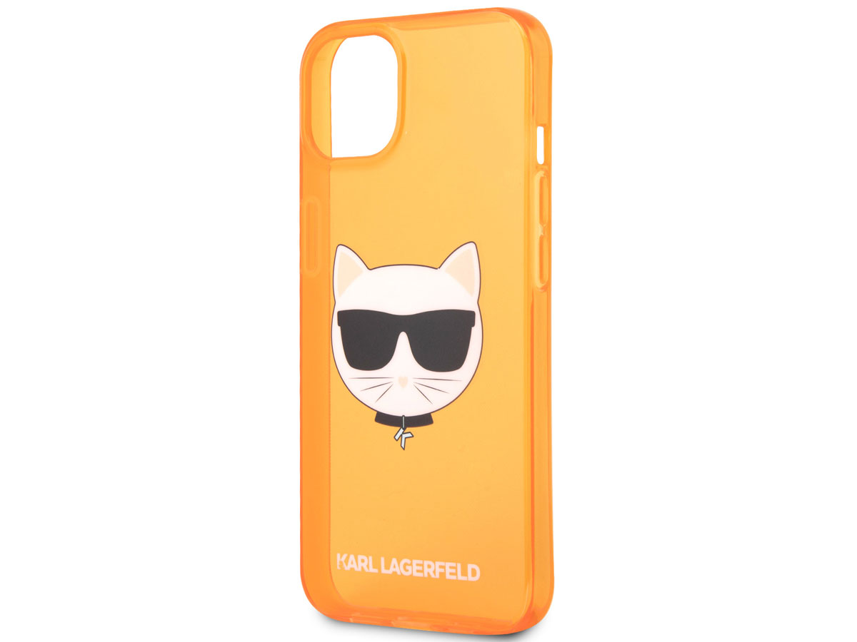 Karl Lagerfeld Choupette Case Oranje - iPhone 13 Mini hoesje