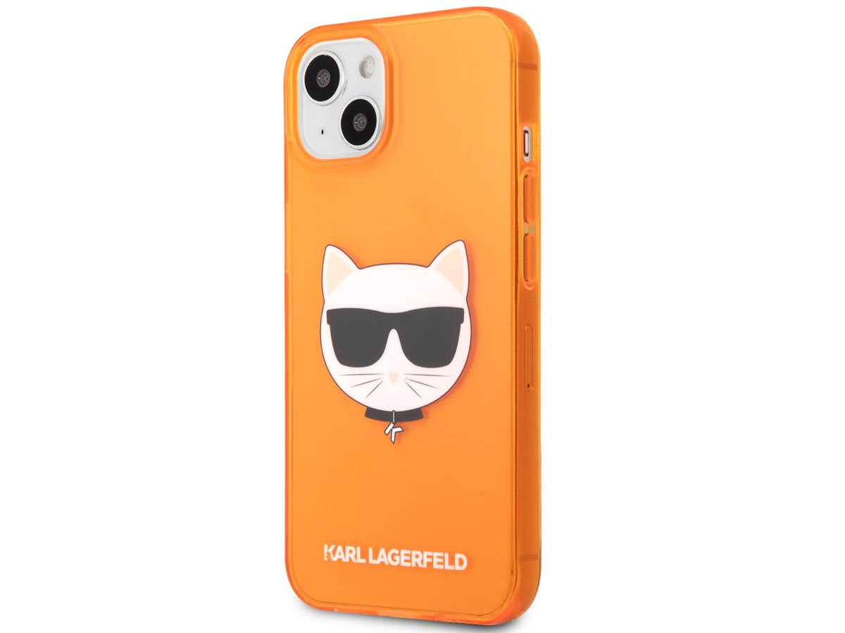 Karl Lagerfeld Choupette Case Oranje - iPhone 13 Mini hoesje