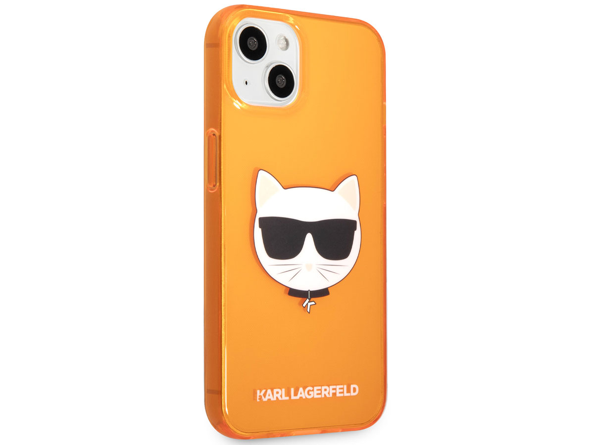 Karl Lagerfeld Choupette Case Oranje - iPhone 13 Mini hoesje