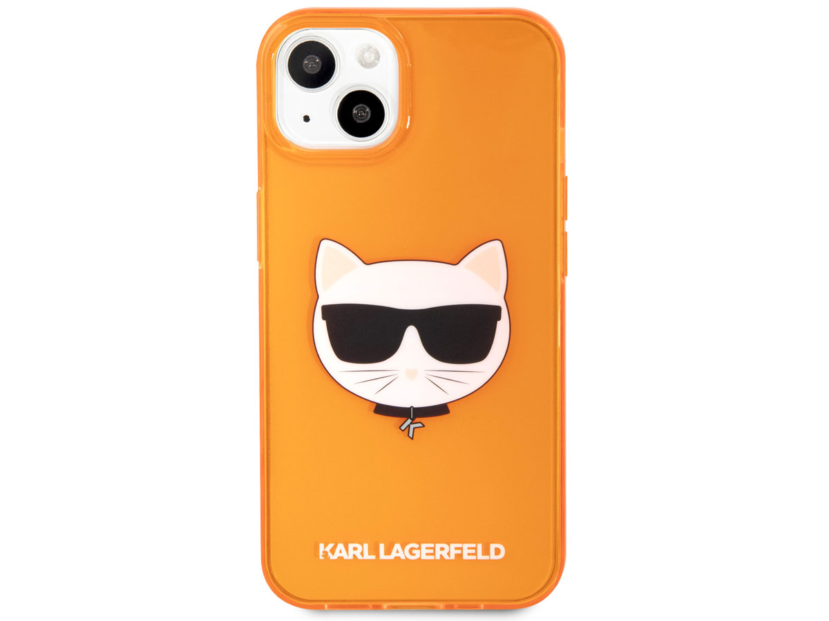 Karl Lagerfeld Choupette Case Oranje - iPhone 13 Mini hoesje