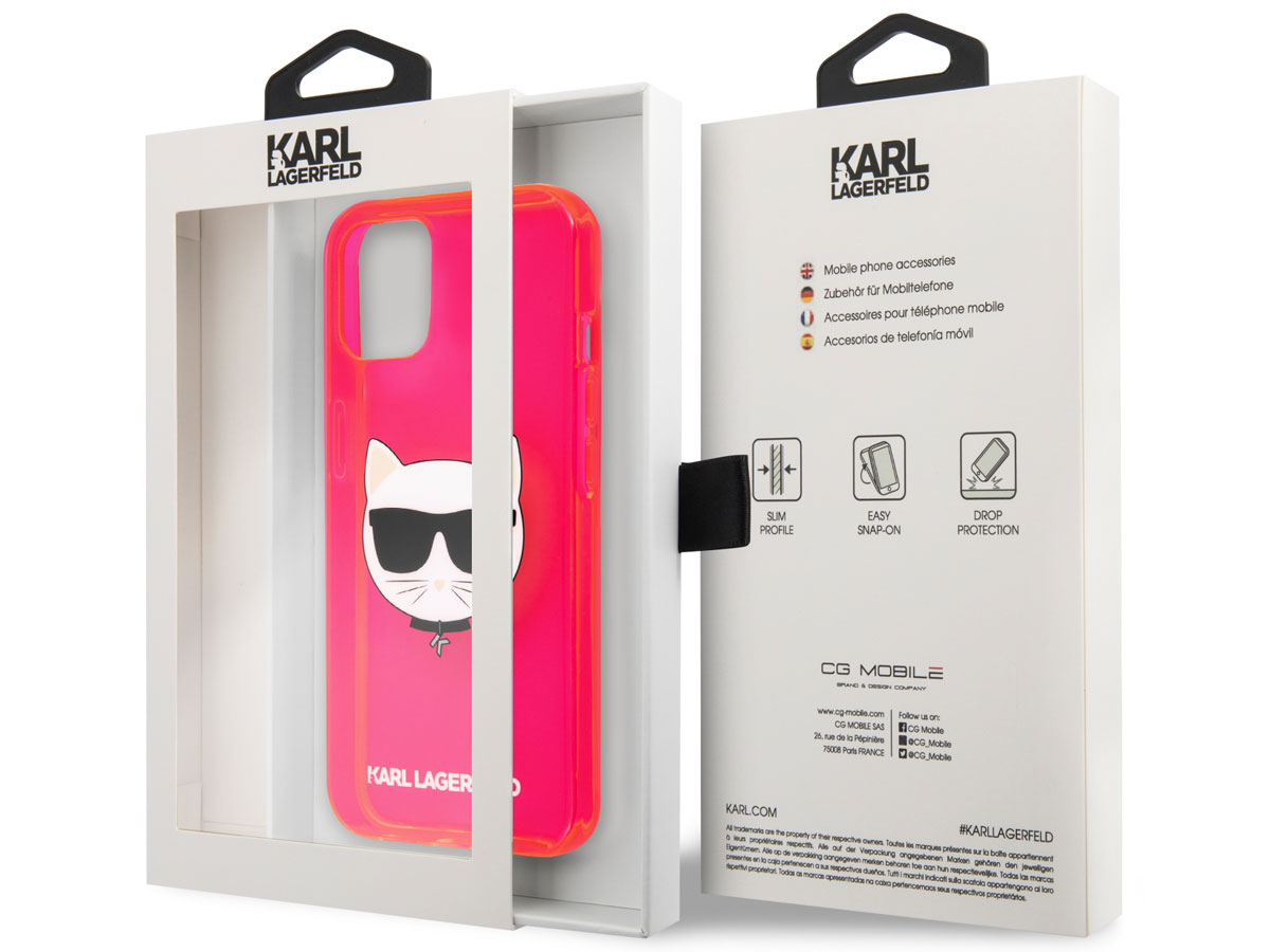 Karl Lagerfeld Choupette Case Roze - iPhone 13 Mini hoesje