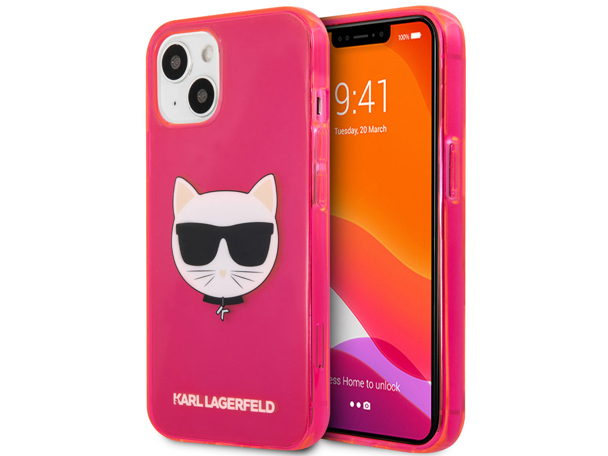 Karl Lagerfeld Choupette Case Roze - iPhone 13 Mini hoesje