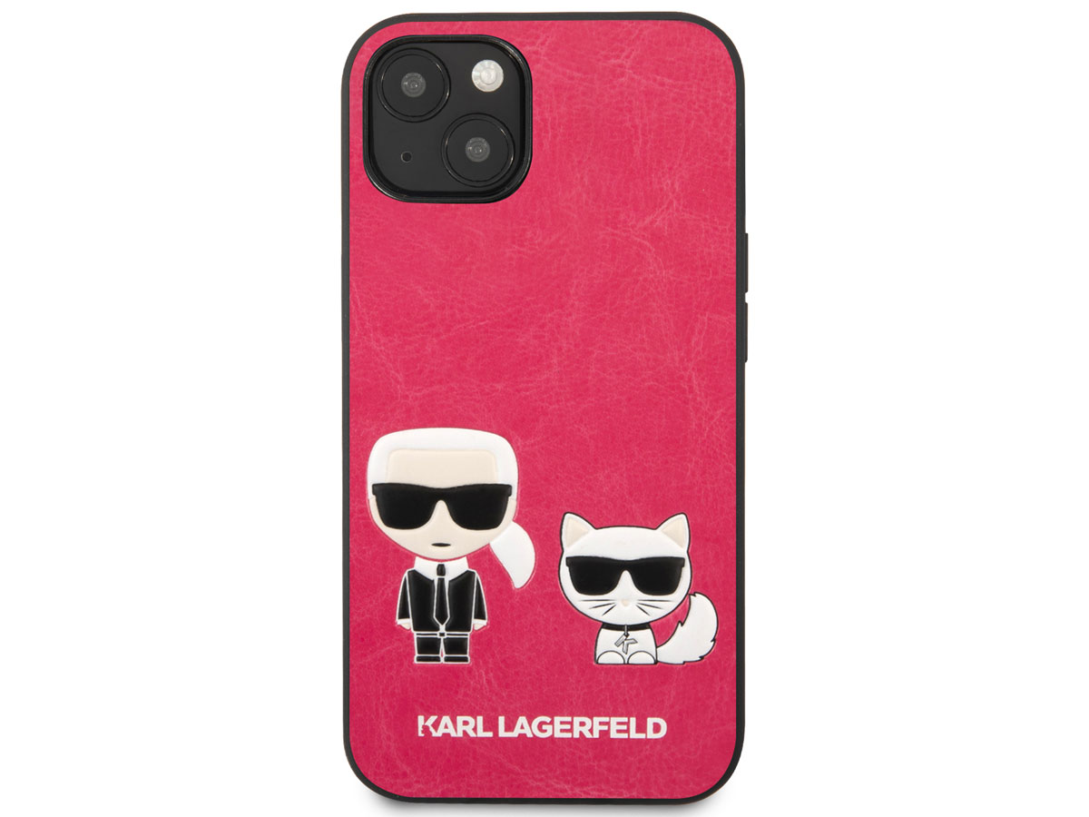 Karl Lagerfeld Ikonik Duo Case Roze - iPhone 13 Mini hoesje