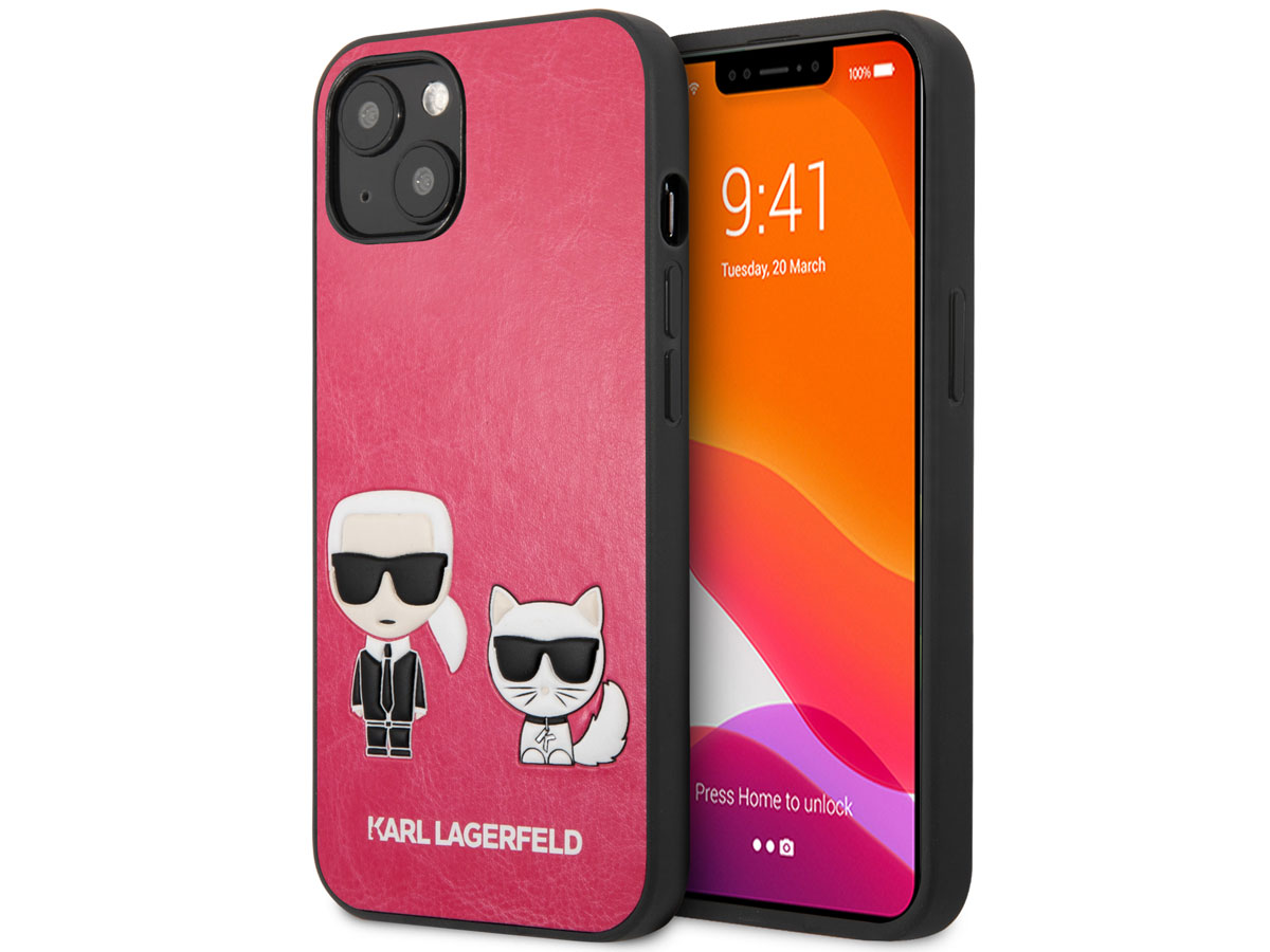 Karl Lagerfeld Ikonik Duo Case Roze - iPhone 13 Mini hoesje