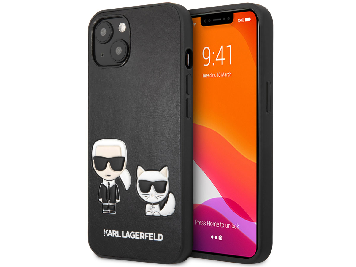 Karl Lagerfeld Ikonik Duo Case Zwart - iPhone 13 Mini hoesje