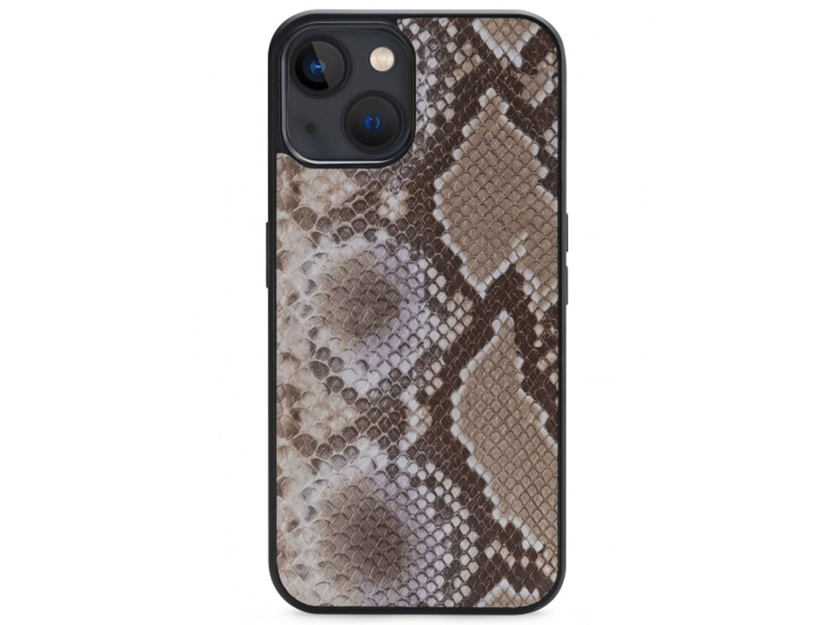 Mobilize Elegant Magnet Clutch Beige Snake - iPhone 13 Mini hoesje