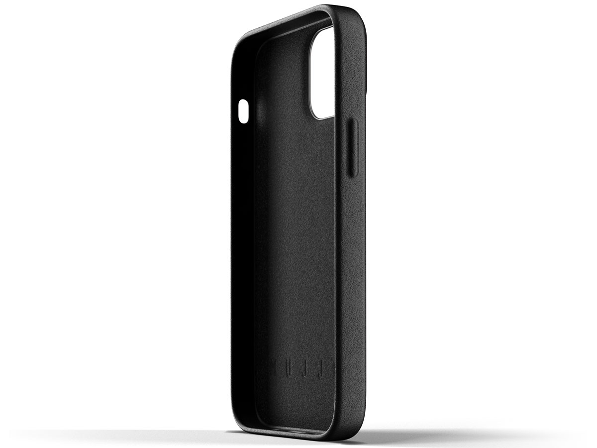 Mujjo Full Leather Case Black - iPhone 13 Mini Hoesje Leer