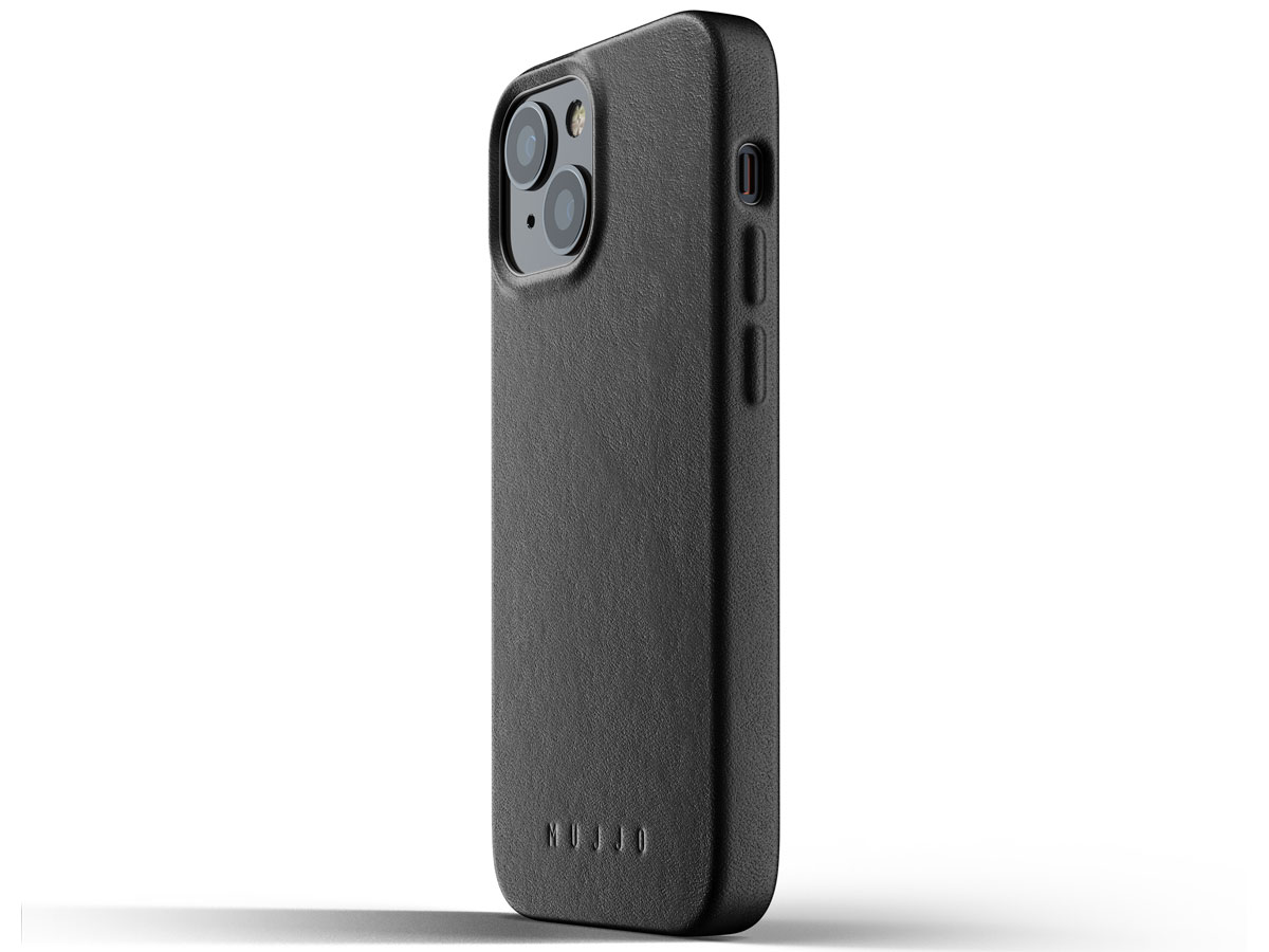 Mujjo Full Leather Case Black - iPhone 13 Mini Hoesje Leer